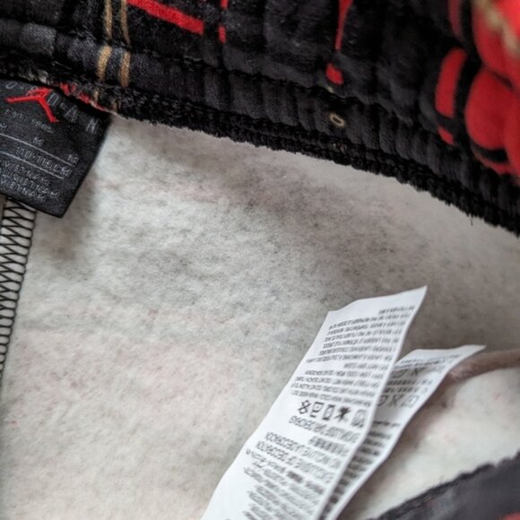 Jordan Kids' Fleece-Lined Plaid Pants - Red and Black Checkered, Size Medium NEW - Picture 8 of 9